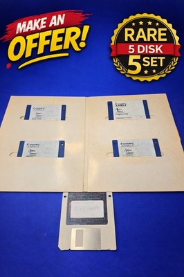 Commodore AmigaVision Software 5 Disk Set Boot Program Amiga Vision + C64 Disk