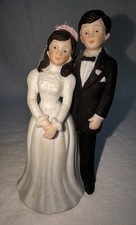 Vintage 1990s LEFTON Bride and Groom Figurine Cake Topper 5  