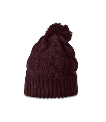 Richardson Chunk Twist Knit Beanie with Cuff & Pom