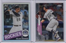 2 * NOLAN ARENADO * 2020 TOPPS CHROME 35TH RETRO REFRACTOR + BASE 