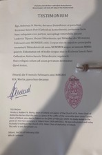 Relic with document