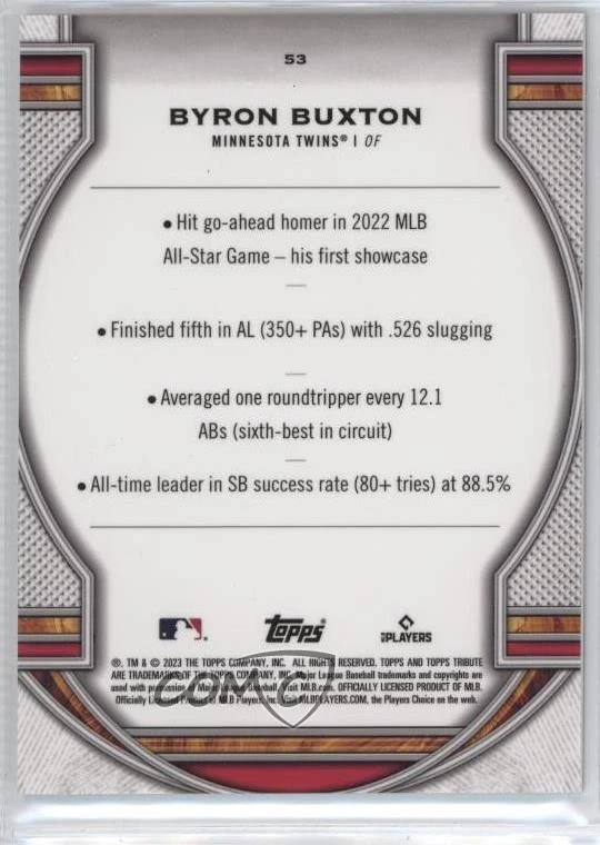 2023 Topps Tribute Byron Buxton #53 - Image 2 of 2