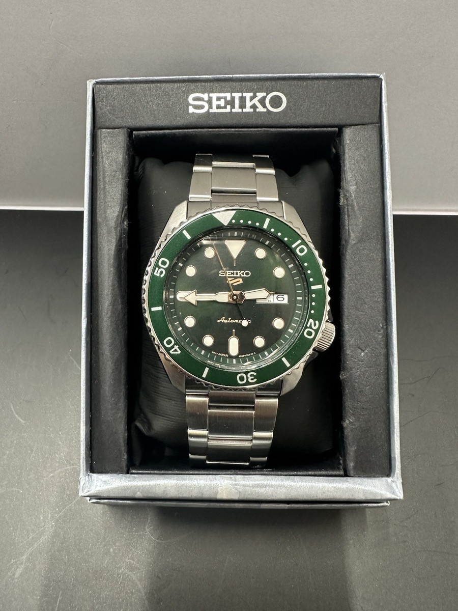 Seiko 5 Sports SRPD63 Automatic Green Dial Men's Watch | eBay