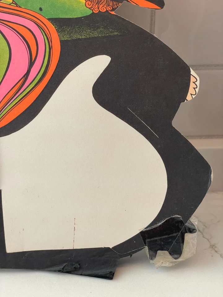 Centro de mesa vintage Beistle Halloween bruja caldero luna gato panal decoración Foto 3 de 4