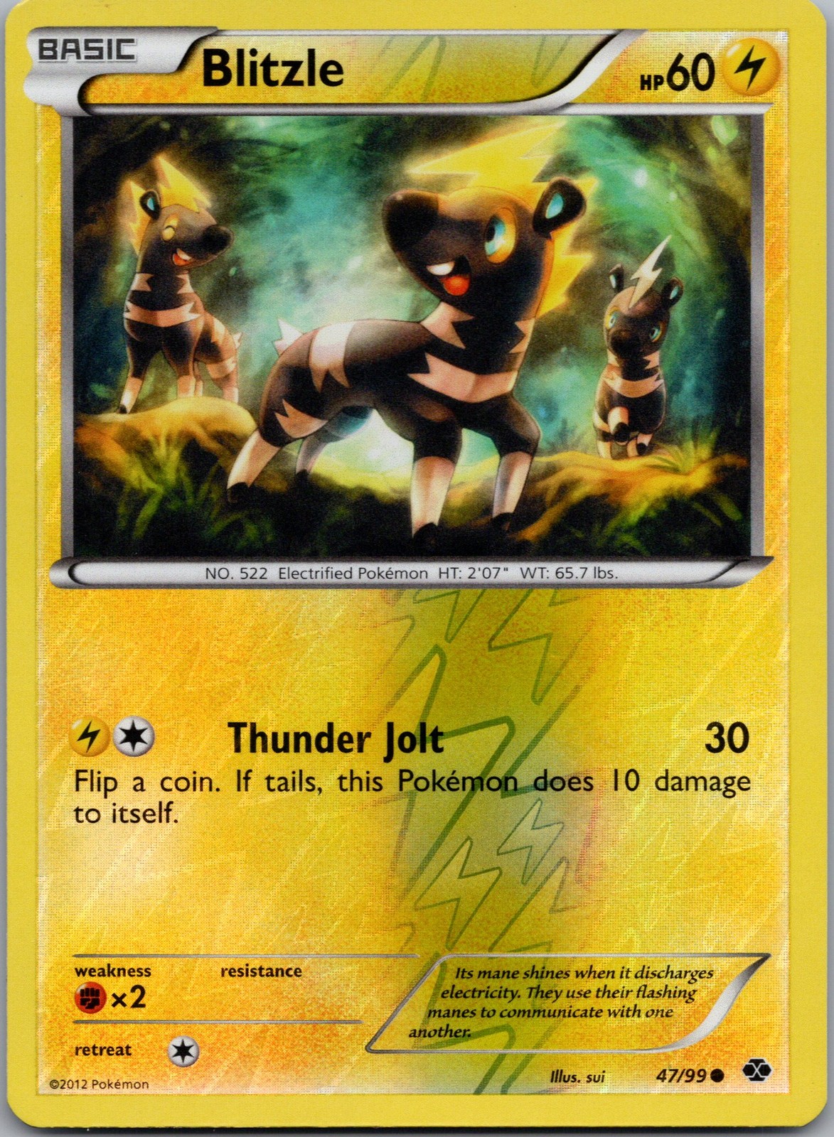 Blitzle Reverse Holo Common Next Destinies 47/99 NM