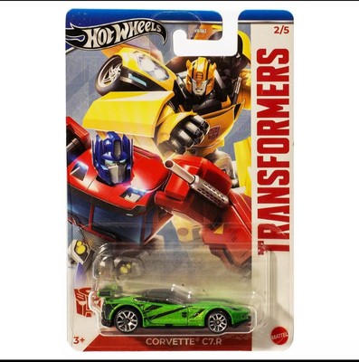 Hot Wheels Transformers Series 2/5 Corvette C7.R Green Combined Post