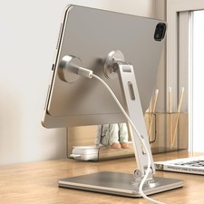 Magnetic Charging Stand for iPad Pro 11 Aluminum Foldable Charger Stand with 360