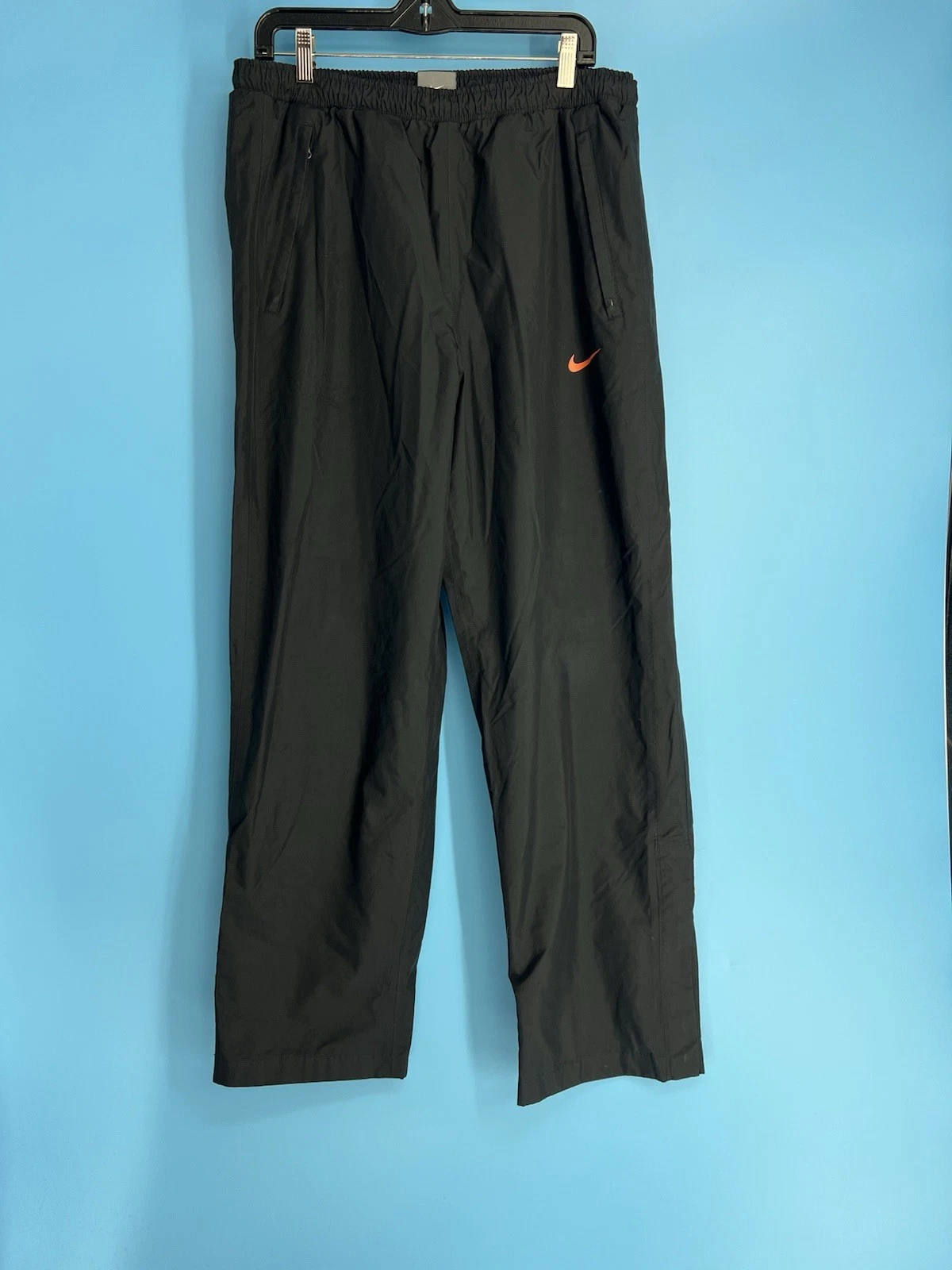 Nike Pants Mens L Black Storm Fit Rain Waterproof Performance Golf Zip Leg