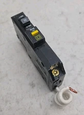 Square D QO120GFI Black 20A Single Pole Ground Fault Circuit Breaker 120V