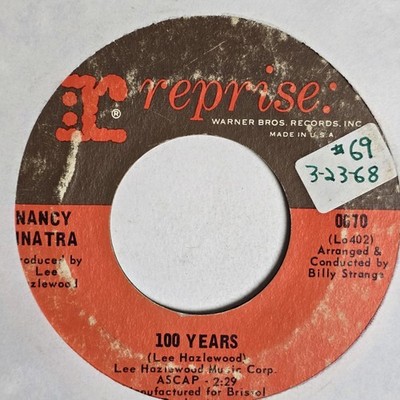 Nancy Sinatra 100 Years / See The Little Children 7'' 45 reprise  0670