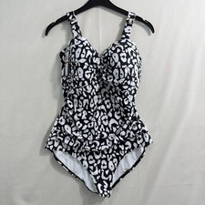 Anne Cole 16W Swimsuit one piece Black White Convertible See Strap Repair