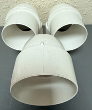 3x Round UPVC Downpipe Gutter 68mm Terrain Rainwater PVC Drainage Bend Guttering