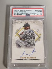 2022 Topps Inception Base Rookie and Emerging Stars Auto Sixto Sanchez POP 1