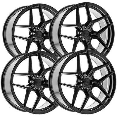 (Set of 4) Defy D18 18x8 5x4.5'' +38mm Gloss Black Wheels Rims 18'' Inch