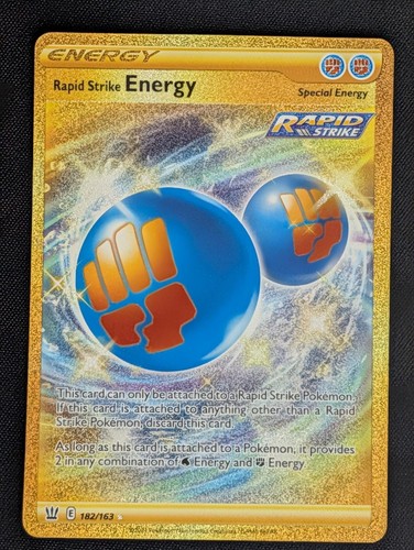Rapid Strike Energy 182/163 SEC Battle Styles Pokemon Holo NM