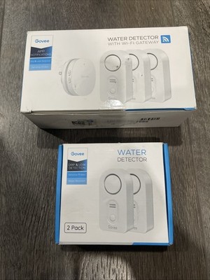 Govee H5040 Water Detector 5 pack RF WiFi Gateway 100db Audio Sensor Leak Alert
