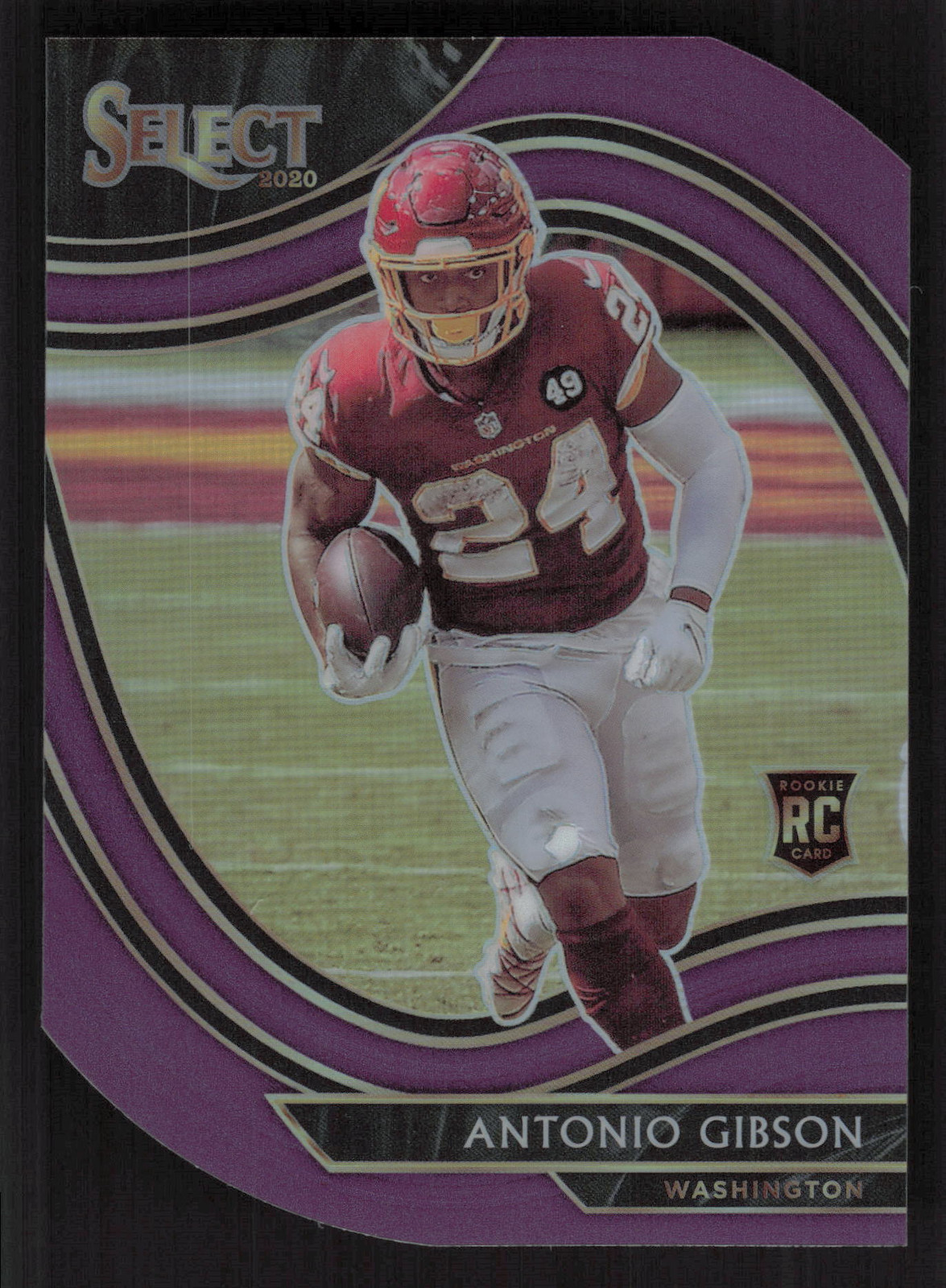 2020 Panini Select #372 Antonio Gibson Purple Prizm Die Cut RC