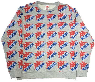 KAPPA SWEATSHIRT SIZE XL CREW NECK VINTAGE OMINI LOGO POLY/COTTON Y2K SHIRT