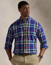 Polo Ralph Lauren Oxford Shirt Men 4XB Big Multi Plaid OCBD Pony Prepp NWOT 148