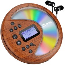 KLIM Discover Wood  Portable CD Player Walkman with Long-Lasting