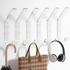 Wall Hooks 4 Pack Adhesive Clear Acrylic Coat Hooks for Bathroom Entry