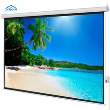 100" Motorized Projector Screen, 4:3 Aspect Ratio, Remote Control
