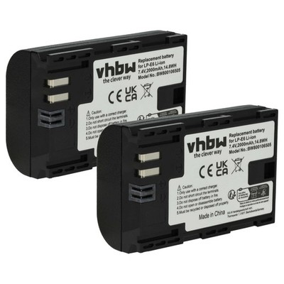 2x Akku für Canon EOS 5DS 5DS R 5D Mark III 5D Mark IV 5D Mark II 2000mAh 7,2V