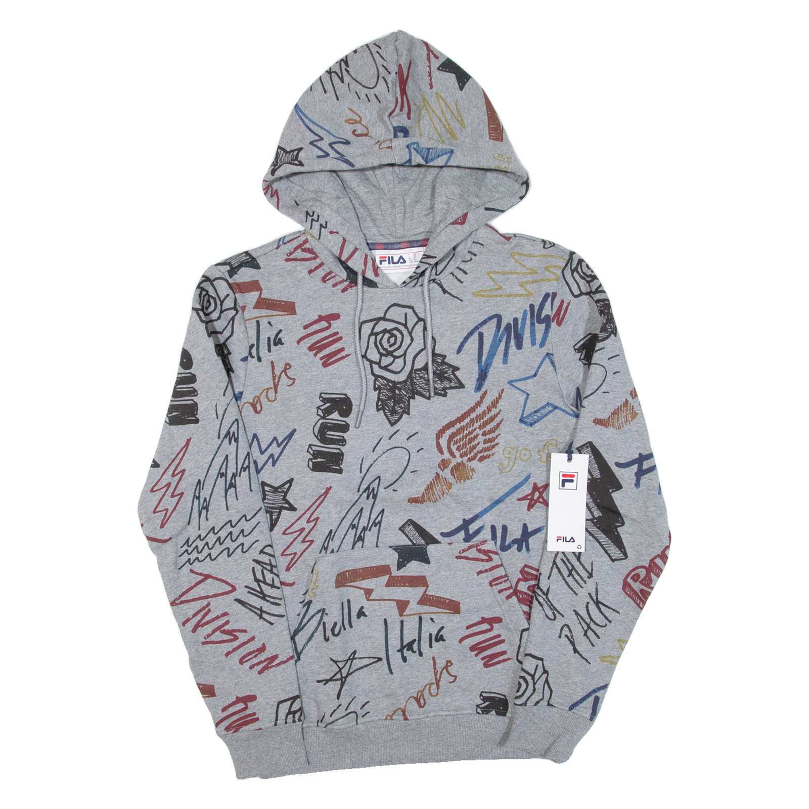 Felpa con cappuccio FILA uomo grigia XS