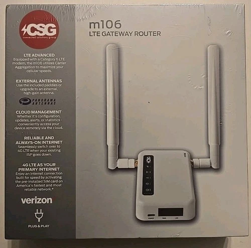 Brand NEW! Sealed NIB VERIZON CSG M106 LTE Portable Wireless Gateway Router