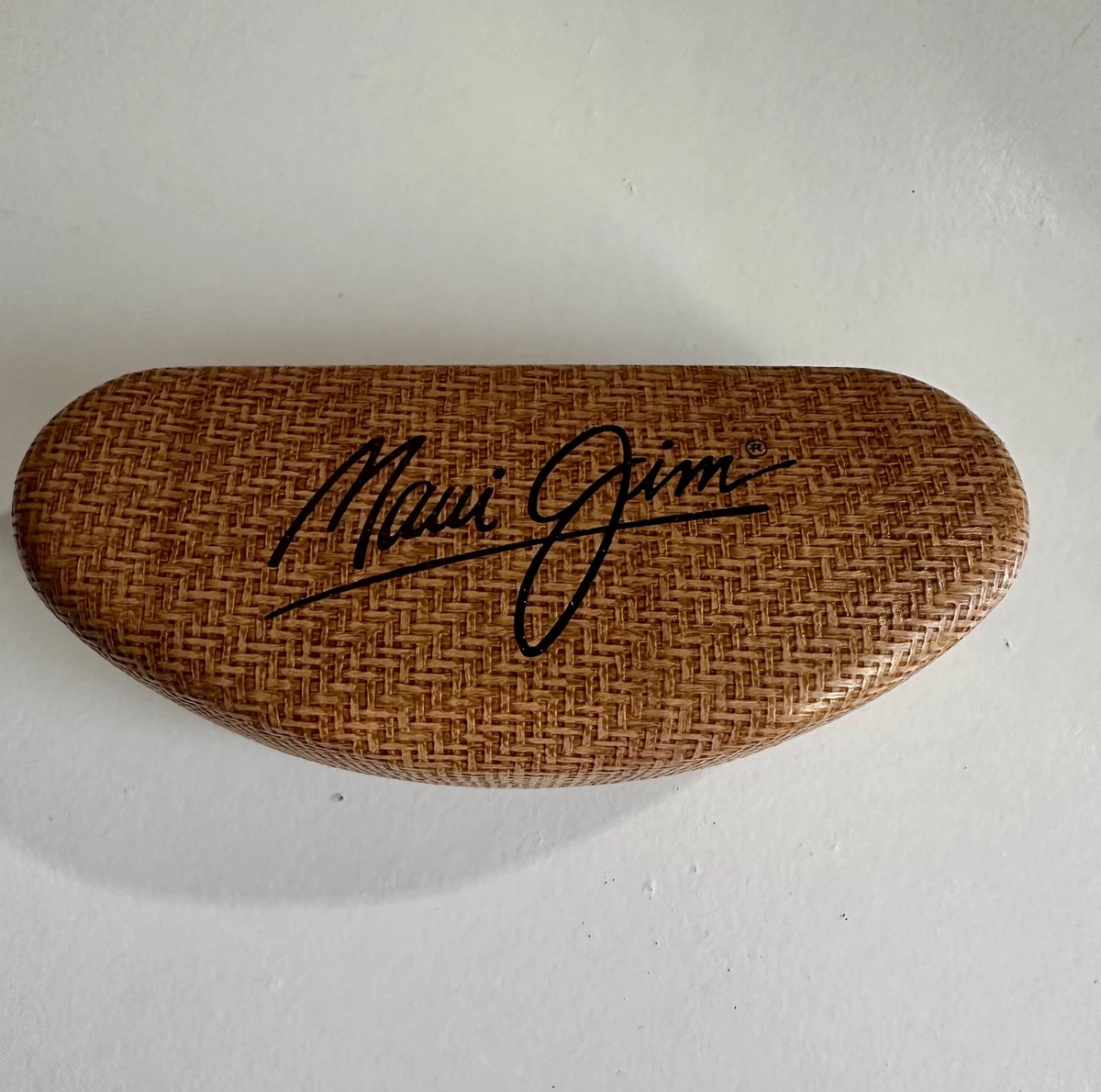 Vtg Maui Jim Eyewear Case Tan Clam Shell Hinged Small Tear Unisex MAUI JIM Shore Break Polarized Sunglasses main image 3