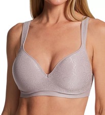 36D Bali 3463 Smoothing Convertible Wireless Comfort T-Shirt Bra, Steel NWT