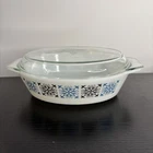 Vintage JAJ Pyrex Chelsea Oval Casserole  2.5pt. Space Saver  #524