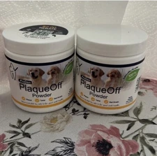 ProDen PlaqueOff Powder Dental Hygiene For Dogs 4.4oz. Jar Lot Of 2 (Free Ship)