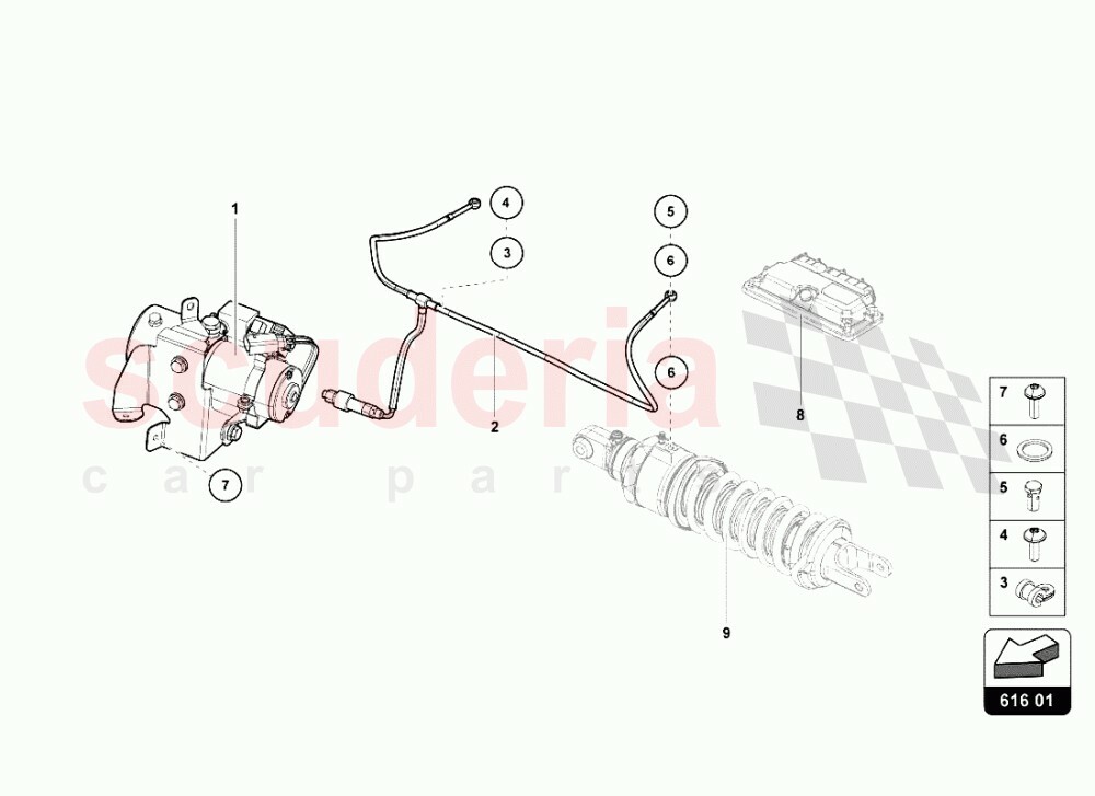 Lamborghini Aventador Front Lift Pump OEM Brand New Replacement | 470616591K