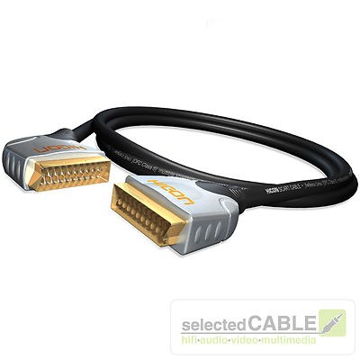 HICON Ambience SCART-Kabel 5m gewinkelter 45° Stecker 21-pol | HIA-SASC-0500