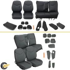 Full Set Front & Rear Leather Seat Covers Kit For Toyota Prius 2010-2015