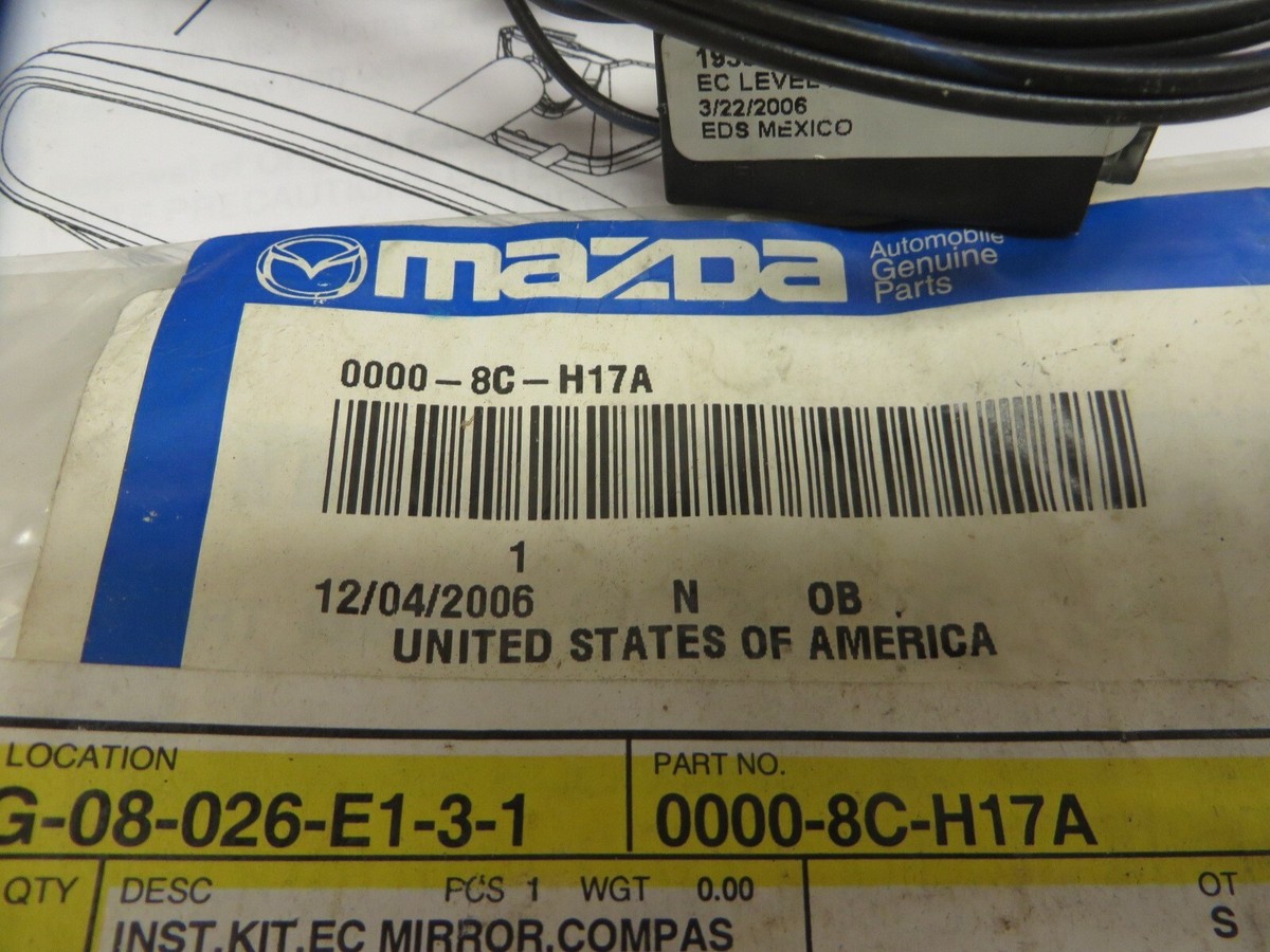 OEM # 0000-8C-H17A GENUINE MAZDA 6 07-08 OEM new HOMELINK MIRROR