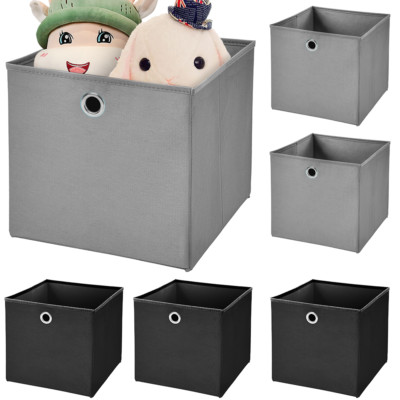 1-16er Set Faltbox 32x32X32cm Aufbewahrungsbox Faltkiste Box Regalbox