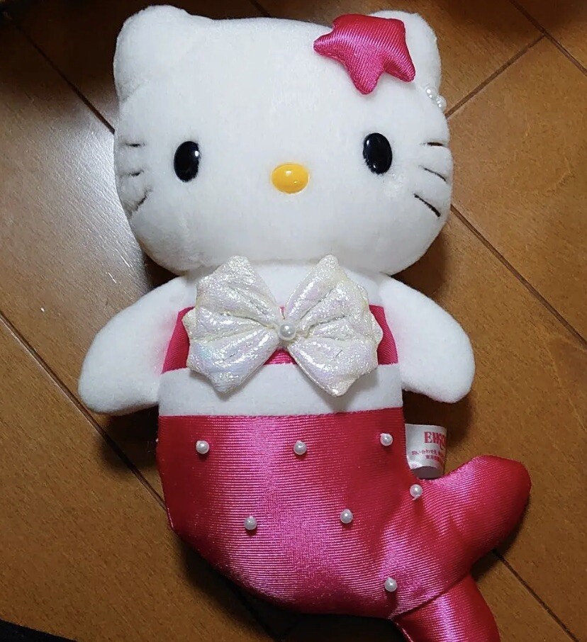 Rare Hello Kitty 2000 Mermaid Plush Doll 240mm Pink Cute Sanrio