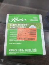 Hunter 99394 Universal On/Off Damp Rated Ceiling Fan Remote Control White