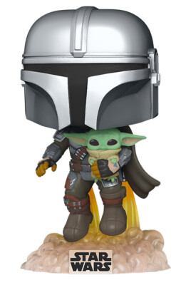 Star Wars The Mandalorian Mando With The Child Flying Pop #402 Vinyl Figure