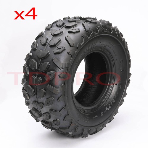 4PC 145/70-6 Tires 145/70 6 Tubeless Go Kart Mini Bike ATV Tire 4Ply 145/70x6