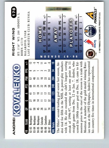 1997-98 Score Pinnacle 97 NHL Hockey Cards - U-Pick From List - Picture 191 of 299