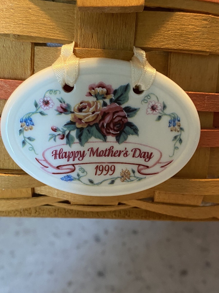 VTG 1999 Longaberger Mother's Day Tea for Two Basket, Liner