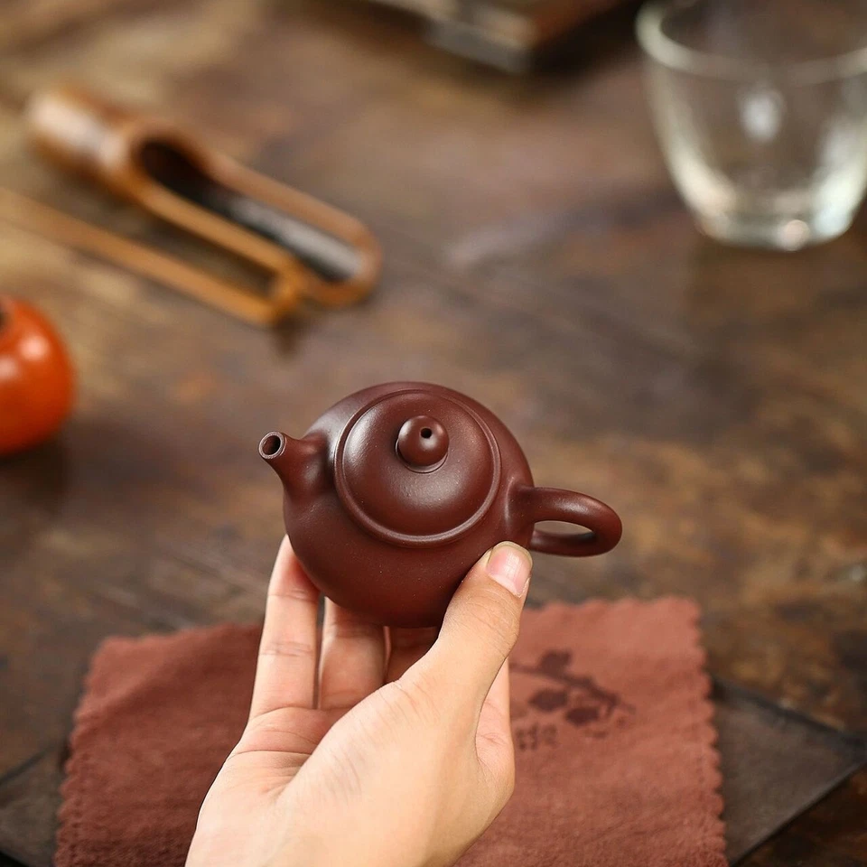100ml Small Tea Pot Real Yixing Zisha Purple Clay Marked Kungfu Tea Pot Rongtian - Image 3 of 4