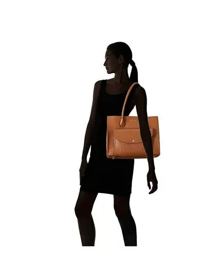 🌞MICHAEL KORS MERCER LUGGAGE BROWN LEATHER EXTRA LARGE POCKET TOTE BAG🌺NWT! image 3