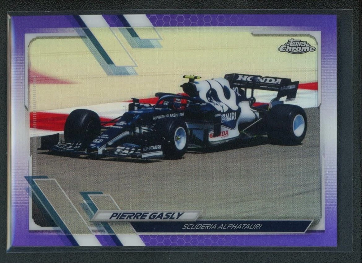 2021 PIERRE GASLY 127/399 TOPPS CHROME SCUDERIA ALPHATAURI PURPLE