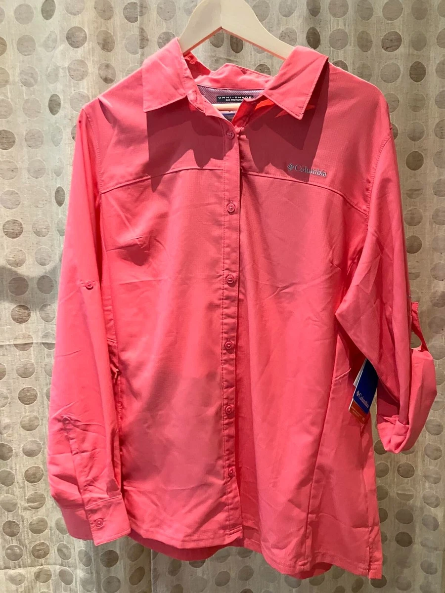 Columbia Meadowgate Omni Shade Vented Long Sleeve Womens Shirt Plus Size 1X