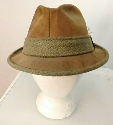 Chapeau Fedora Vintage Knox Avec Plume - Taille Homme 7 1/8 - Occasion En Bon état