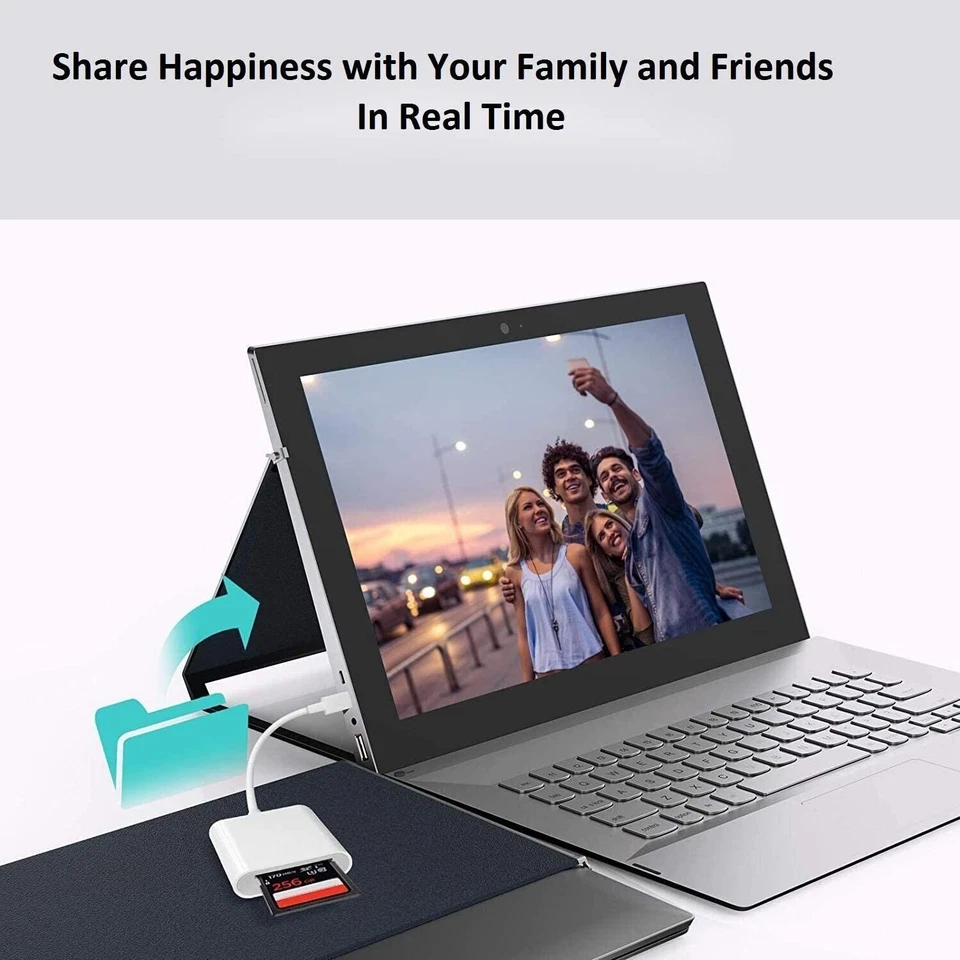 TF SD Card Adapter Camera Reader 2 In 1 For iPhone 14 13 12 11 X XS XR 8 7 iPad - Image 4 of 4